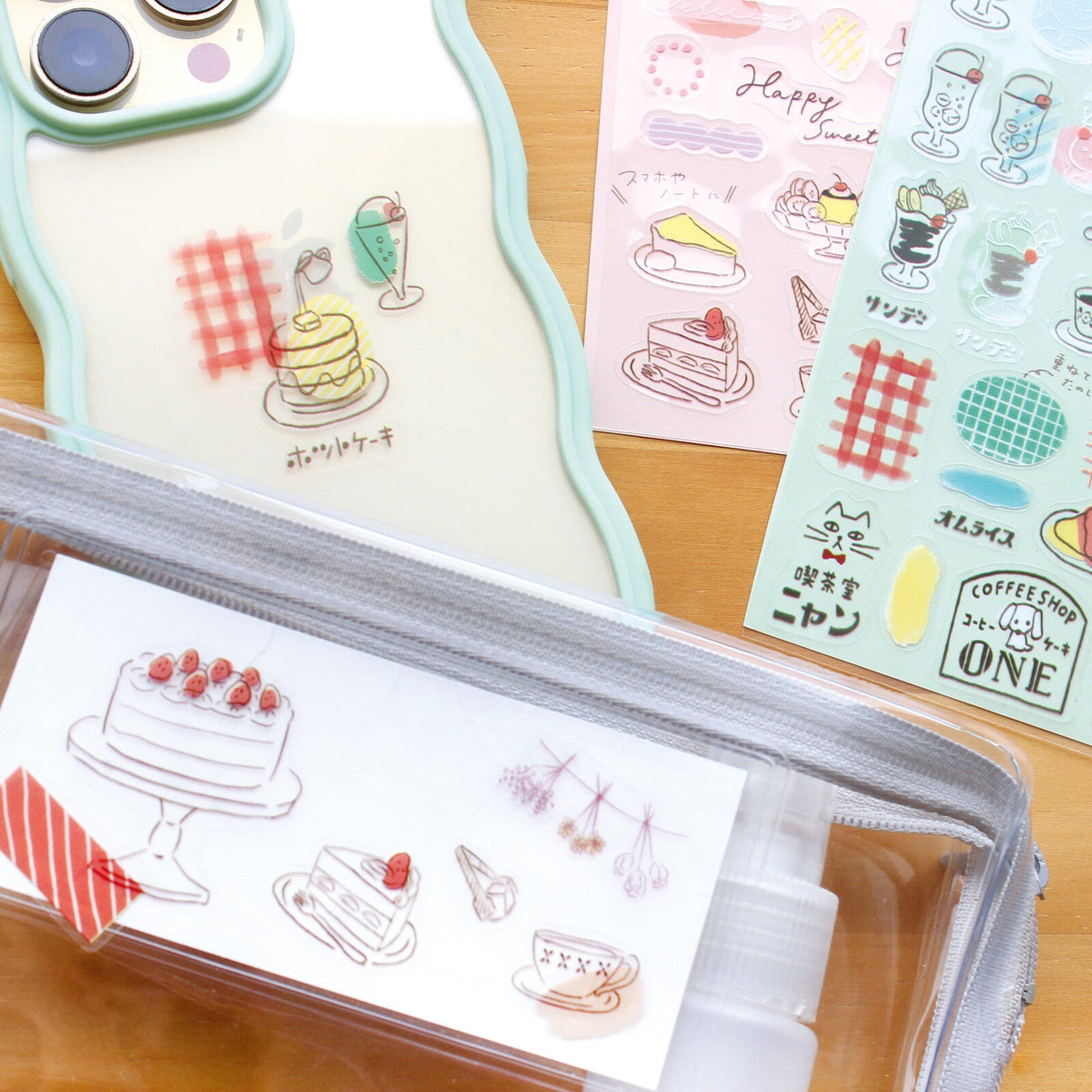 Collage Seal Clear Stickers - Neko - K A M I - Stickers - Furukawa Shiko