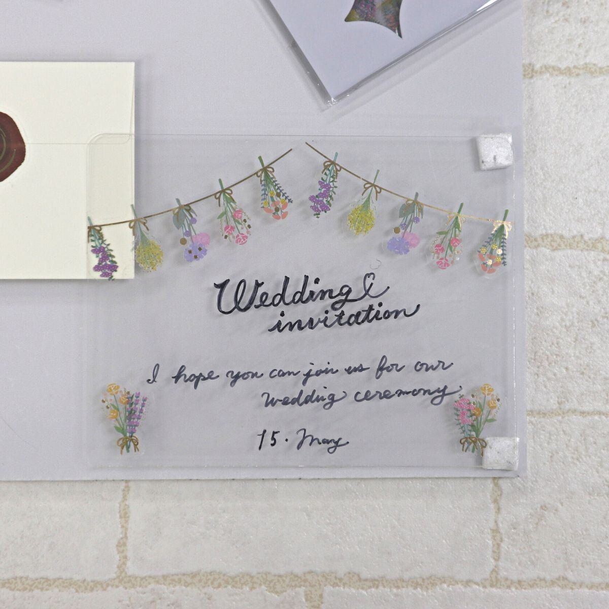Flake Seal Stickers - Kira Kira - Glitter Clear Dried flower - K A M I - Stickers - World Craft