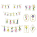 Flake Seal Stickers - Kira Kira - Glitter Clear Dried flower - K A M I - Stickers - World Craft