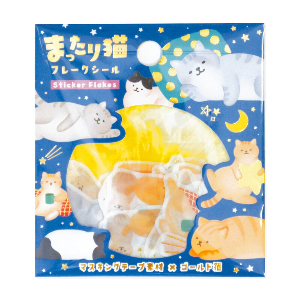 Flake Seal Stickers - Mattari Neko - K A M I - Stickers - World Craft