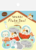 Flake Seal Stickers - Neko Summer - K A M I - Stickers - Furukawa Shiko