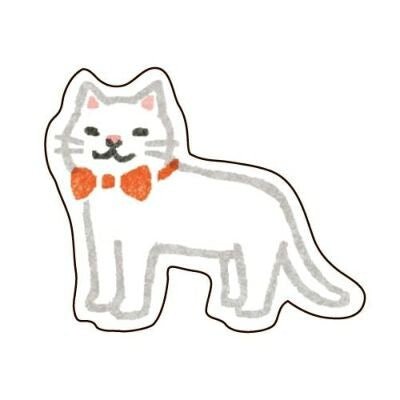 Flake Seal Stickers - Pochitto - Neko - K A M I - Stickers - Furukawa Shiko