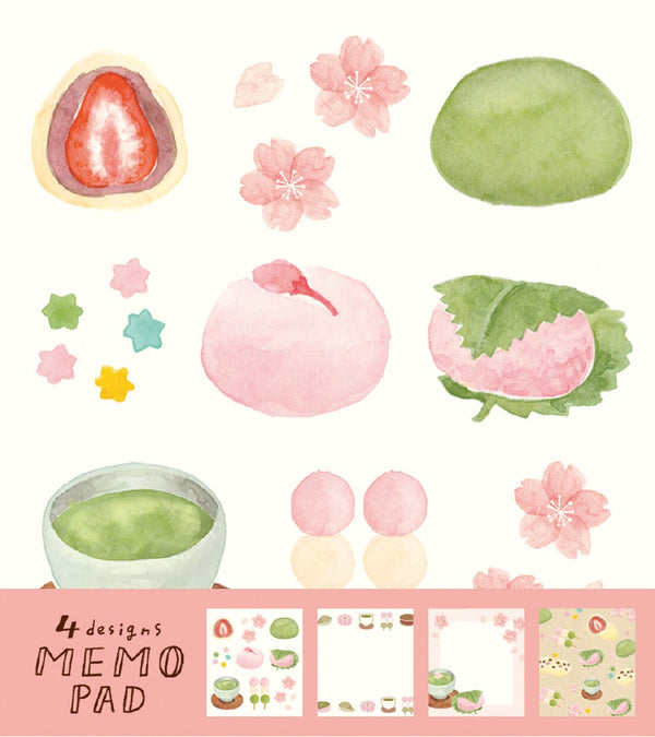 Memo Pad - Sakura - Wagashi - K A M I - Memo Pad - Furukawa Shiko