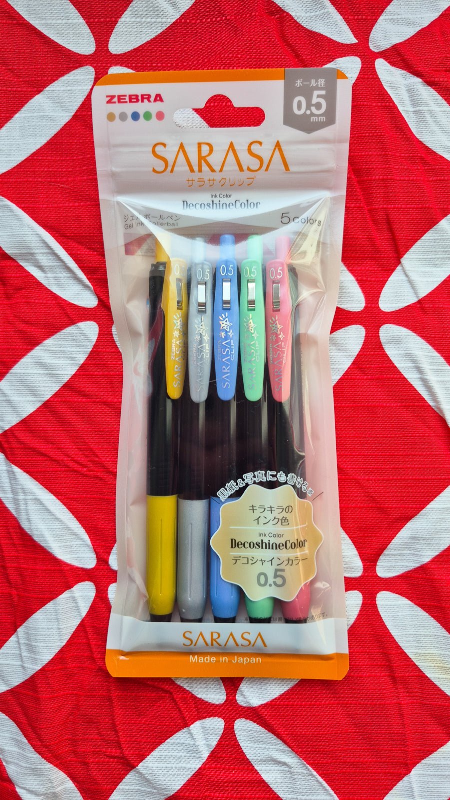 Set de Stylos Gel - Zebra Sarasa Clip - Decoshine - KAMI Paper - Papeterie et objets japonais choisis avec soin - Stylo - Zebra
