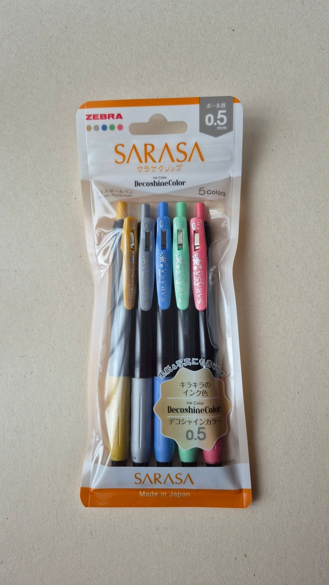 Set de Stylos Gel - Zebra Sarasa Clip - Decoshine - KAMI Paper - Papeterie et objets japonais choisis avec soin - Stylo - Zebra