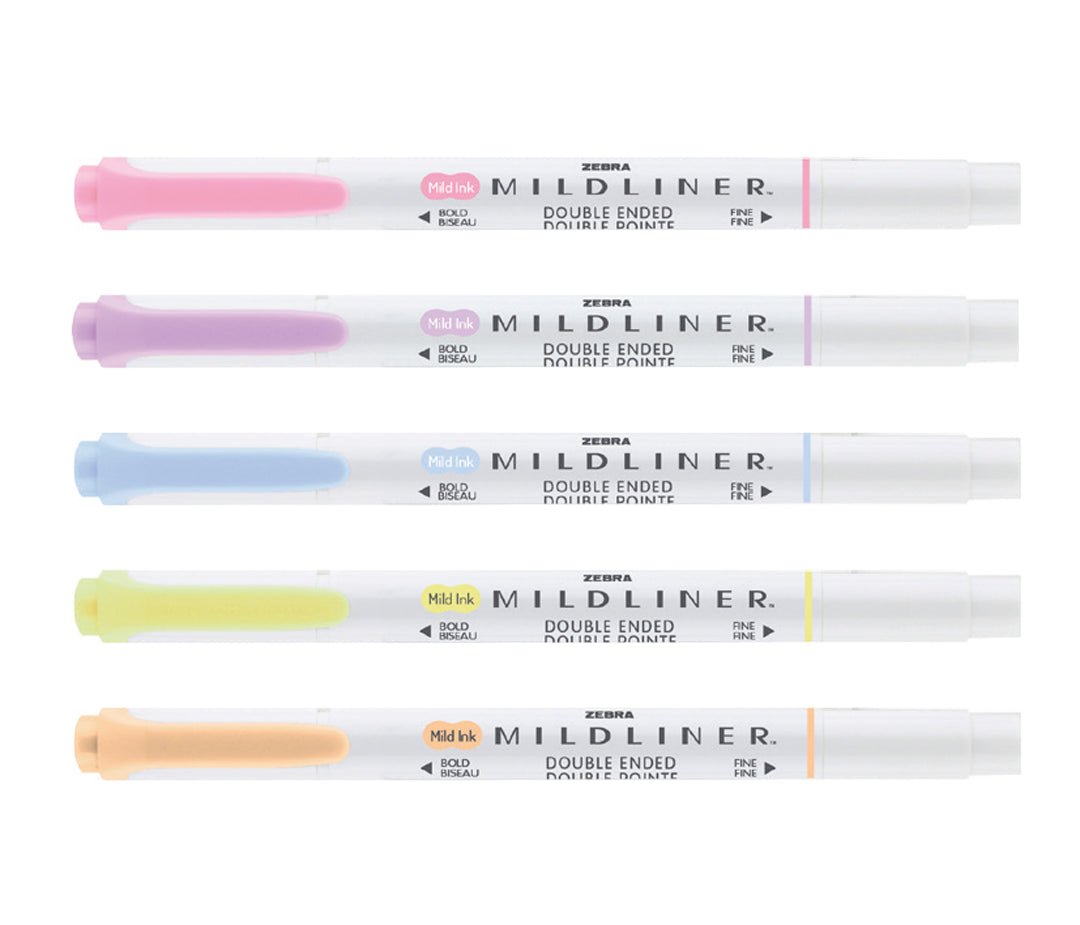 Set de Surligneurs Mildliner - Zebra - Gentle - KAMI Paper - Papeterie et objets japonais choisis avec soin - Surligneur - Zebra