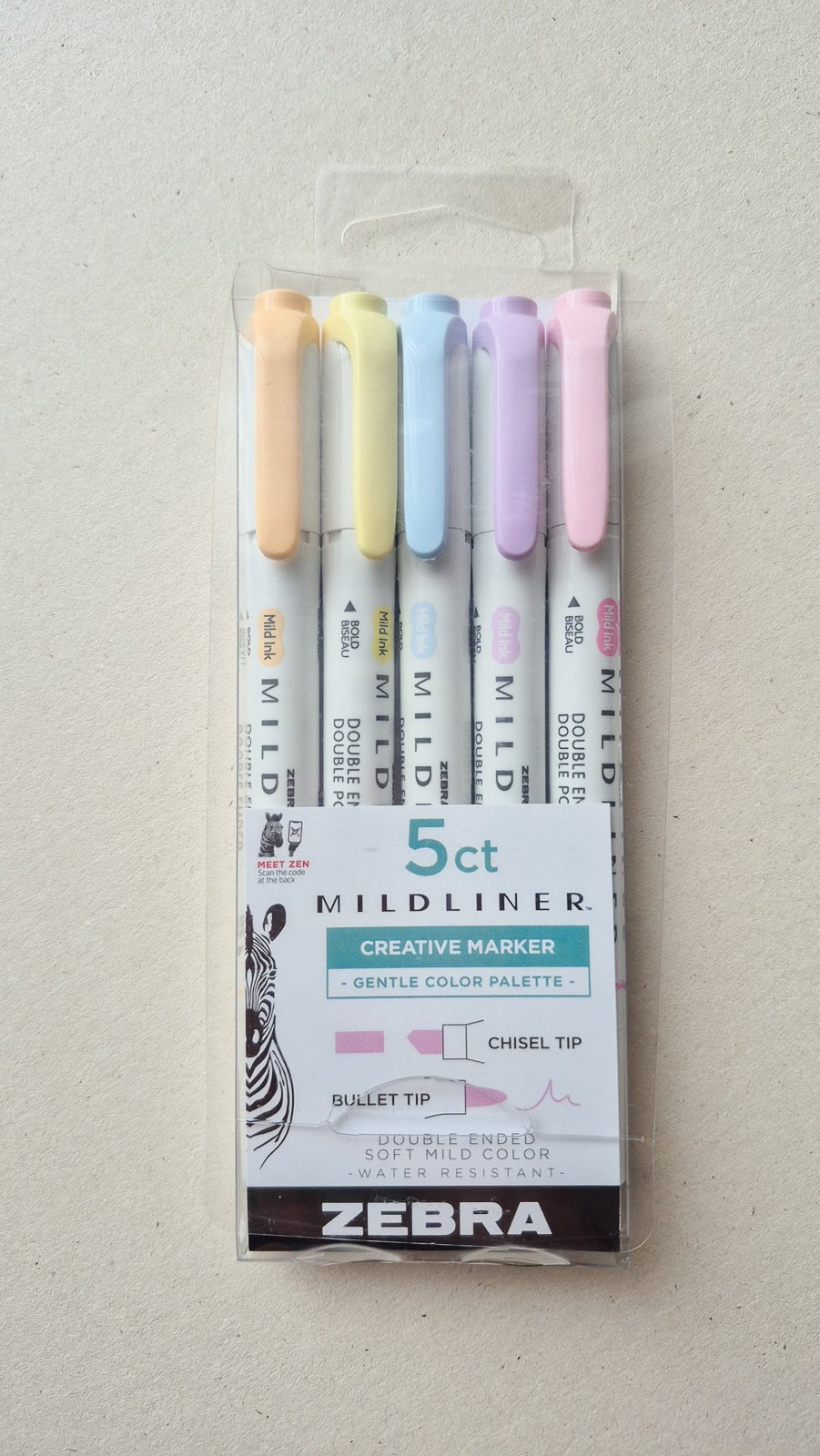 Set de Surligneurs Mildliner - Zebra - Gentle - KAMI Paper - Papeterie et objets japonais choisis avec soin - Surligneur - Zebra