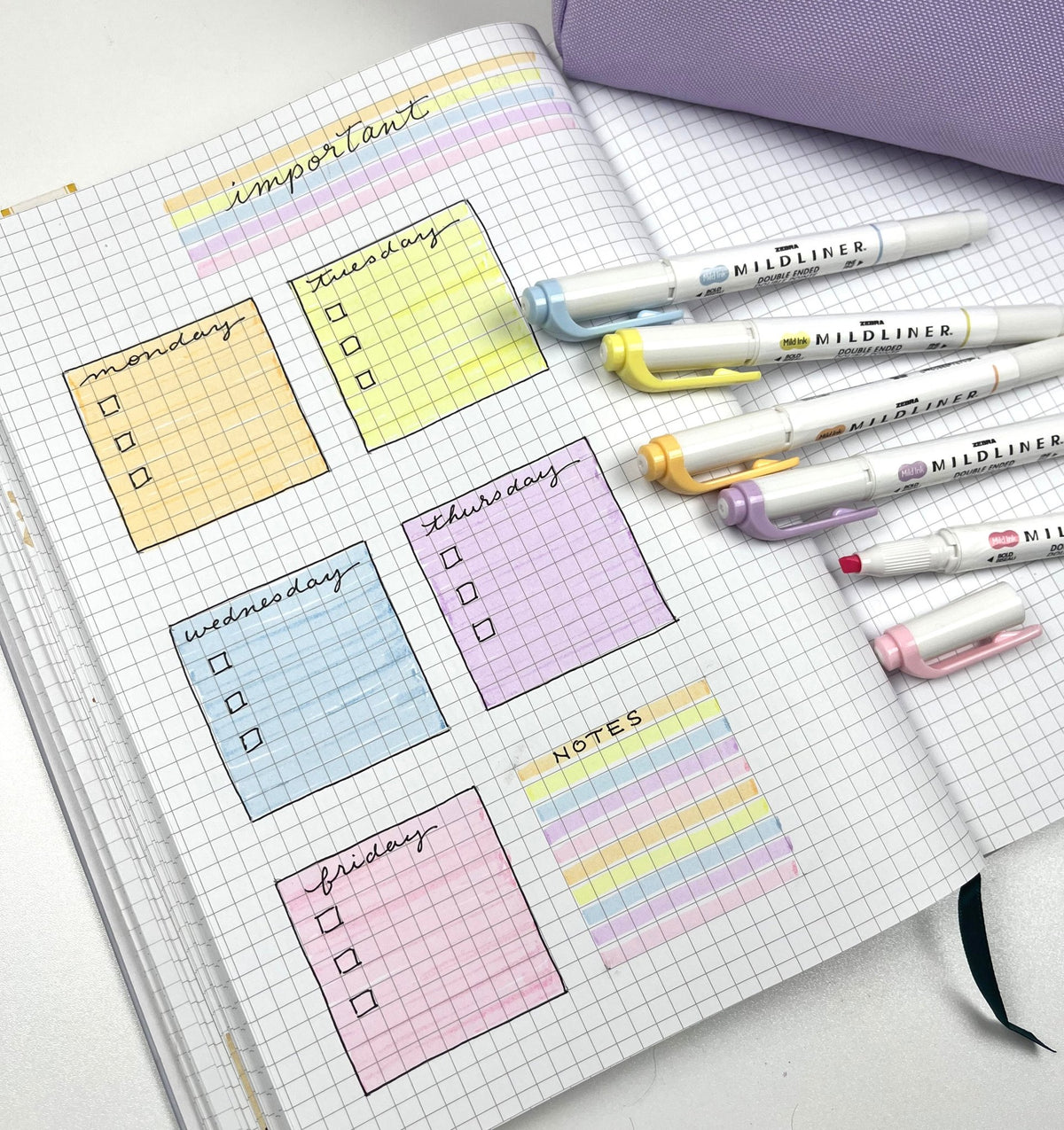 Set de Surligneurs Mildliner - Zebra - Gentle - KAMI Paper - Papeterie et objets japonais choisis avec soin - Surligneur - Zebra
