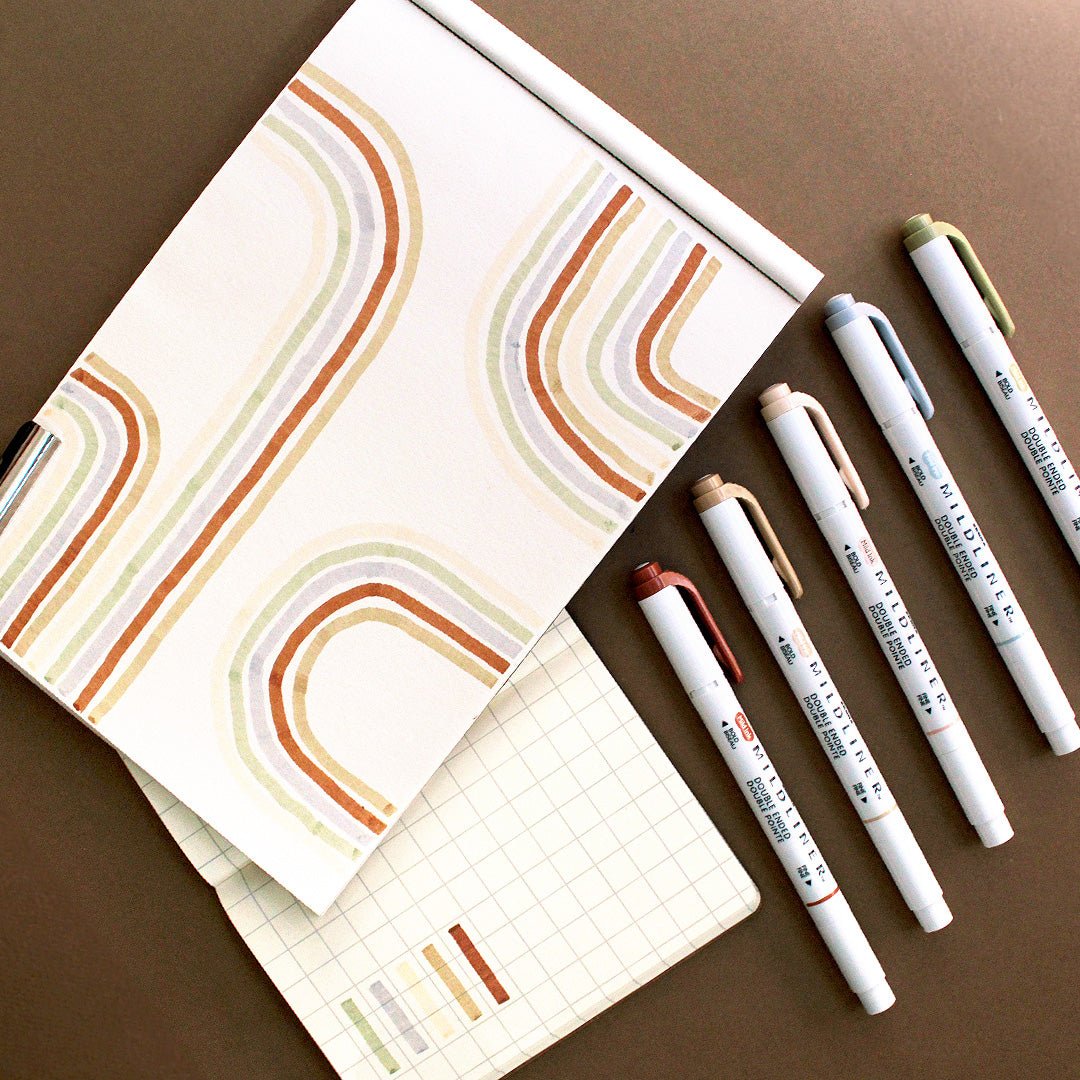 Set de Surligneurs Mildliner - Zebra - Neutral - KAMI Paper - Papeterie et objets japonais choisis avec soin - Surligneur - Zebra