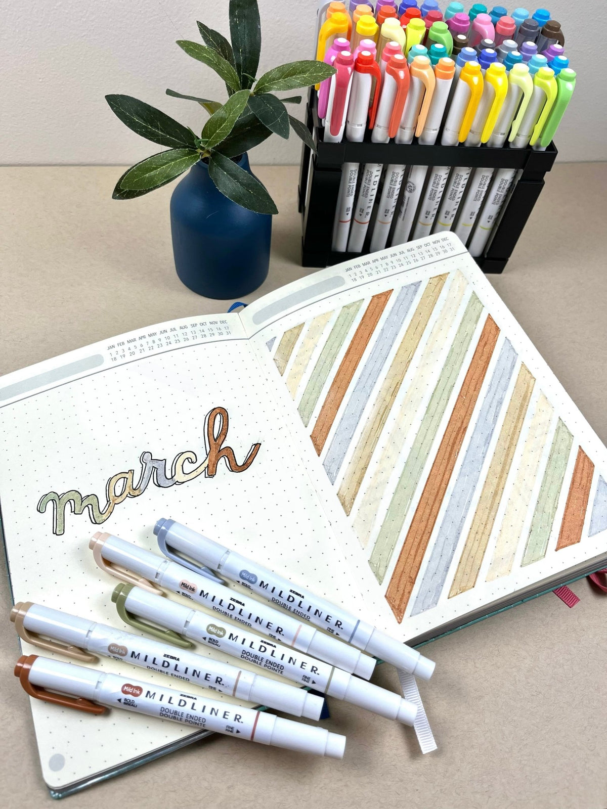 Set de Surligneurs Mildliner - Zebra - Neutral - KAMI Paper - Papeterie et objets japonais choisis avec soin - Surligneur - Zebra