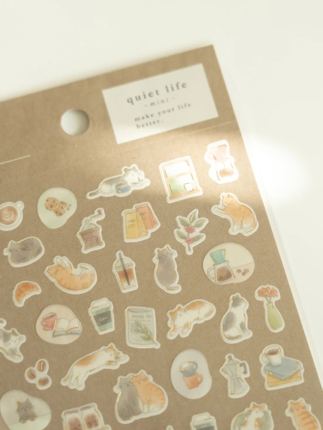 Stickers – Quiet Life – Cat & Café (Mini) - K A M I - Stickers - Mind Wave