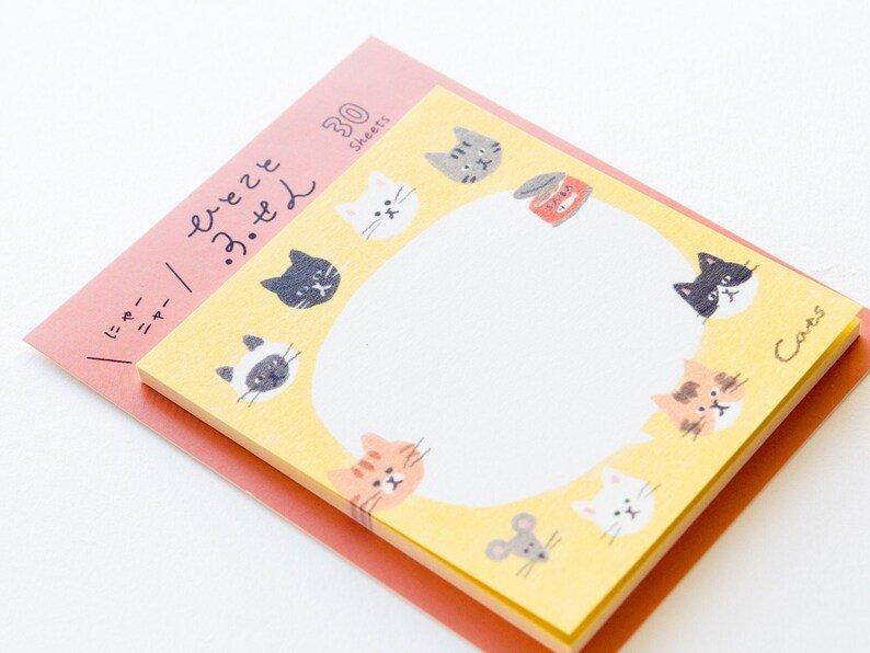 Sticky notes - Hitokoto Fusen - Cats and Mouse - K A M I - Sticky Notes - Furukawa Shiko