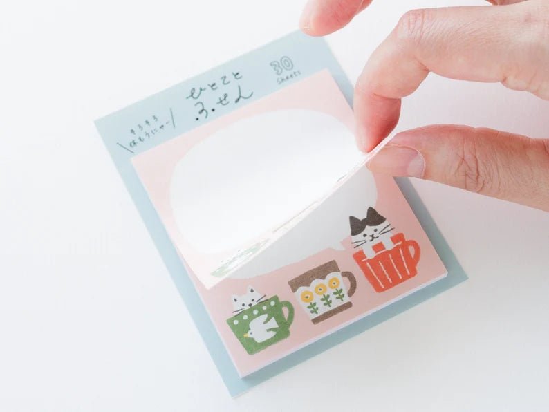 Sticky notes - Hitokoto Fusen - Mug Cats - K A M I - Sticky Notes - Furukawa Shiko