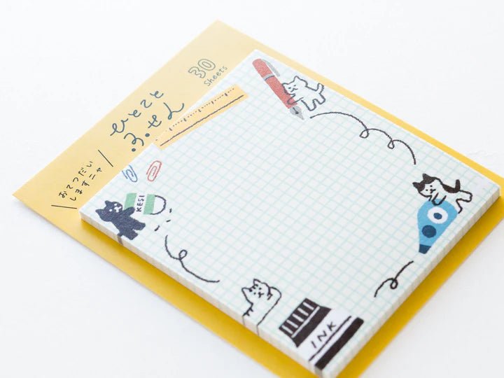 Sticky notes - Hitokoto Fusen - Working Cat - K A M I - Sticky Notes - Furukawa Shiko