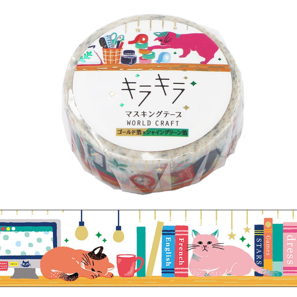 Washi Tape - Kira Kira - Neko Vol.2 - K A M I - Washi Tape - World Craft