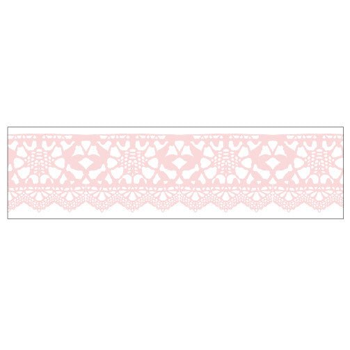 Washi Tape - Pink Lace - K A M I - Washi Tape - World Craft