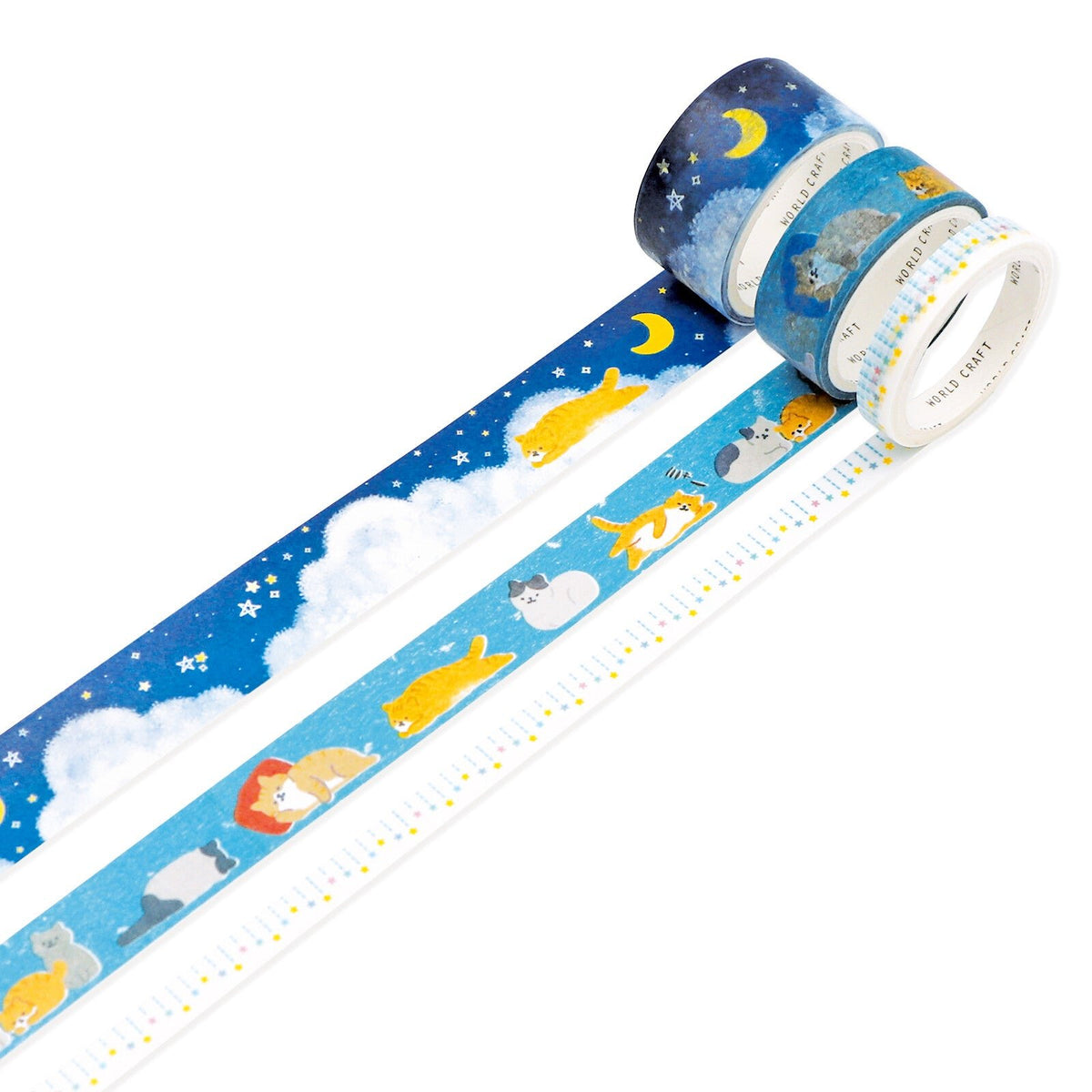 Washi Tape Set - Mattari Neko - K A M I - Washi Tape - World Craft