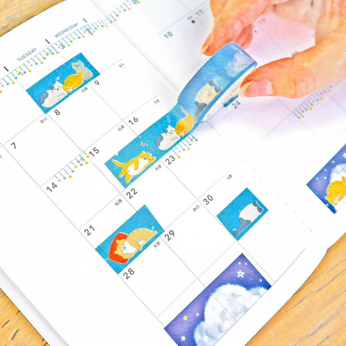 Washi Tape Set - Mattari Neko - K A M I - Washi Tape - World Craft
