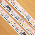 Washi Tape - Watashi Biyori - Piano Cats - K A M I - Washi Tape - Furukawa Shiko