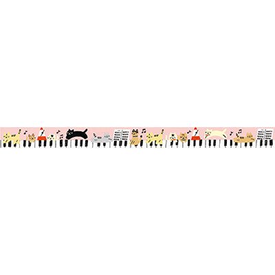 Washi Tape - Watashi Biyori - Piano Cats - K A M I - Washi Tape - Furukawa Shiko